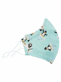 Lustige Antibakterielle Gesichtsmaske Für Kinder Fröhlicher Pinguin