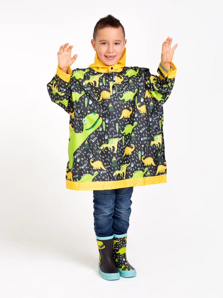 Lustiger Regenmantel Für Kinder Dino 5 Lustiger Regenmantel Für Kinder Dino – Bild 3
