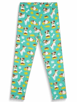 Lustige Leggings Aus Biobaumwolle Für Mädchen Fröhlicher Hund