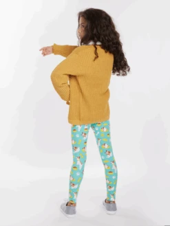 Lustige Leggings Aus Biobaumwolle Für Mädchen Fröhlicher Hund -Dedoles D K AW LG C C 211 3