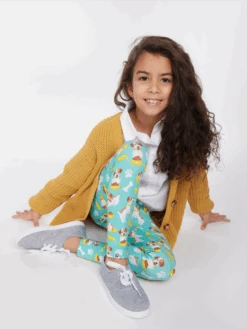 Lustige Leggings Aus Biobaumwolle Für Mädchen Fröhlicher Hund -Dedoles D K AW LG C C 211 4