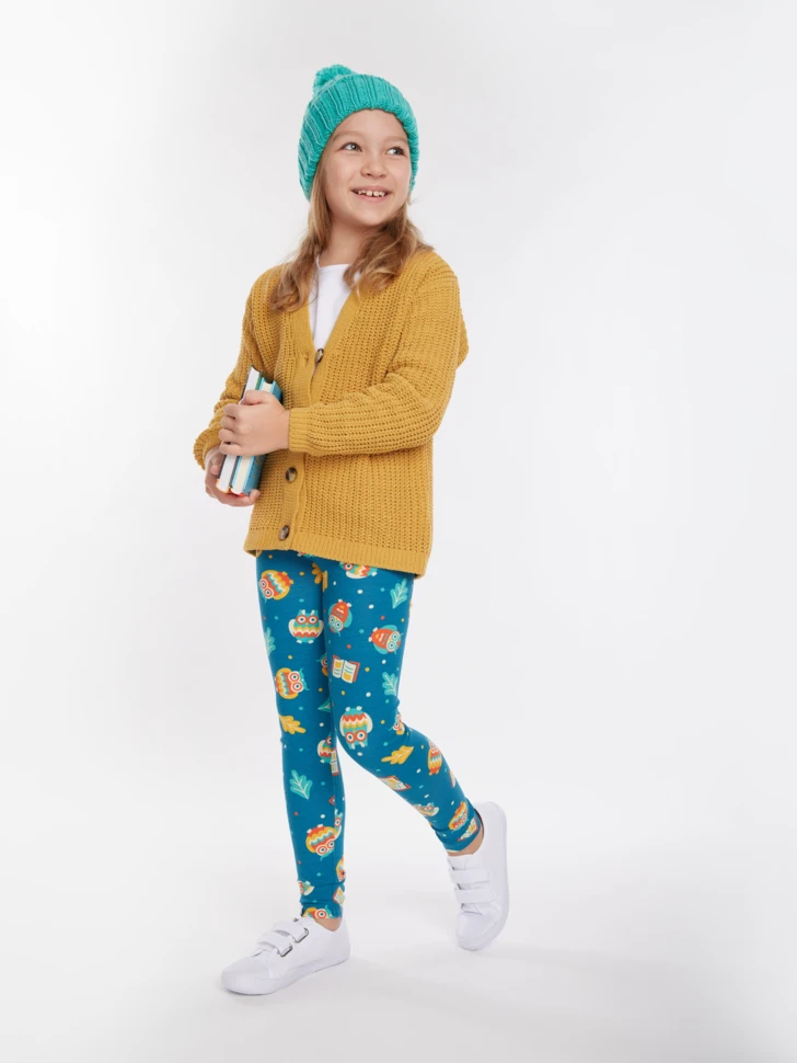 Lustige Leggings Aus Biobaumwolle Für Mädchen Kluge Eule 4 Lustige Leggings Aus Biobaumwolle Für Mädchen Kluge Eule – Bild 2