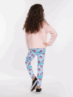 Lustige Leggings Aus Biobaumwolle Für Mädchen Lustiger Kugelfisch -Dedoles D K AW LG C C 243 3