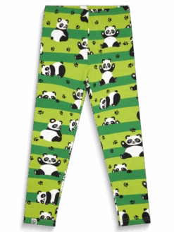 Lustige Leggings Aus Biobaumwolle Für Mädchen Panda Und Streifen