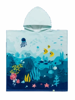 Lustiger Strandponcho Für Kinder Korallenwelt