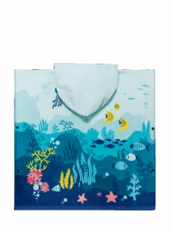 Lustiger Strandponcho Für Kinder Korallenwelt -Dedoles D K BW AC TP C 1578 ONE 2