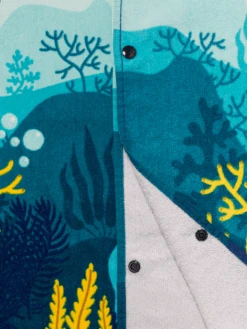 Lustiger Strandponcho Für Kinder Korallenwelt -Dedoles D K BW AC TP C 1578 ONE 3