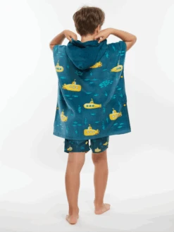 Lustiger Strandponcho Für Kinder Gelbes U-Boot -Dedoles D K BW AC TP C 1597 ONE 5