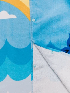 Lustiger Strandponcho Für Kinder Glücklicher Wal -Dedoles D K BW AC TP C 1601 ONE 3