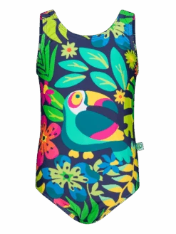 Lustiger Badeanzug Für Mädchen Tukan Im Dschungel