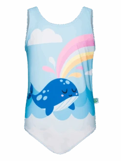 Lustiger Badeanzug Für Mädchen Glücklicher Wal