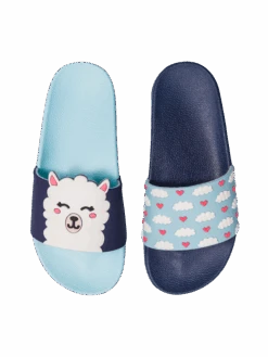 Lustige Pantoletten Für Kinder Lama Und Wolken