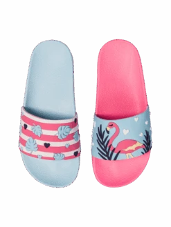 Lustige Pantoletten Für Kinder Liebes-Flamingos