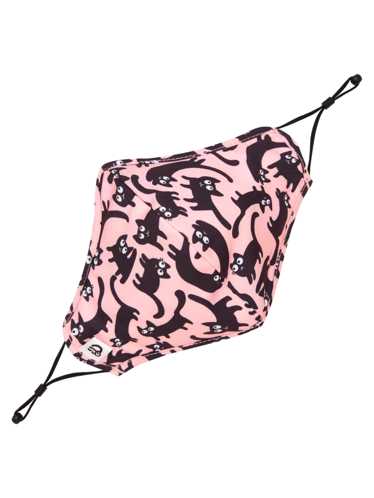 Lustige Antibakterielle Gesichtsmaske Rosa Katzen - Größe „Mittelgroß“ 4 Lustige Antibakterielle Gesichtsmaske Rosa Katzen - Größe „Mittelgroß“ – Bild 2