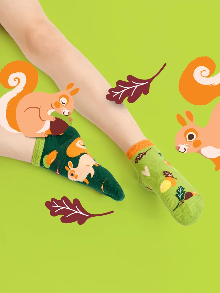 Lustige Knöchelsocken Für Kinder Eichhörnchen 6 Lustige Knöchelsocken Für Kinder Eichhörnchen – Bild 4