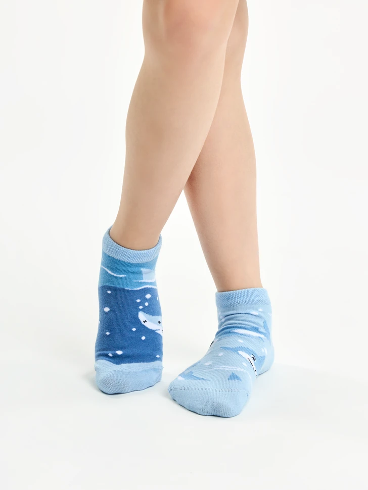 Lustige Knöchelsocken Für Kinder Grauer Hai 4 Lustige Knöchelsocken Für Kinder Grauer Hai – Bild 2