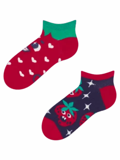 Lustige Knöchelsocken Für Kinder Glückliche Erdbeeren