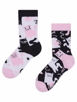 Lustige Kindersocken Schläfrige Kätzchen