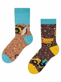 Lustige Kindersocken Schwere Maschinen