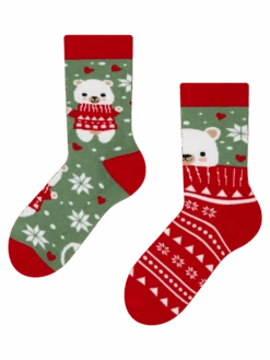 Lustige Warme Socken Für Kinder Bär Mit Schal