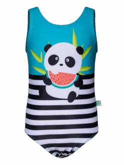 Lustiger Badeanzug Für Mädchen Panda Im Urlaub