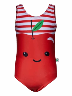 Lustiger Badeanzug Für Mädchen Fröhlicher Apfel