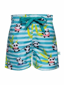 Lustige Badeshorts Für Jungen Panda Im Urlaub