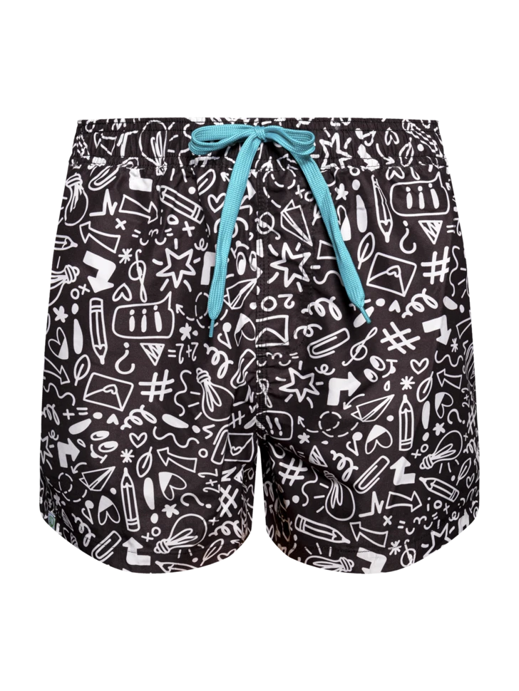 Lustige Badeshorts Für Männer Kritzeleien 3 Lustige Badeshorts Für Männer Kritzeleien