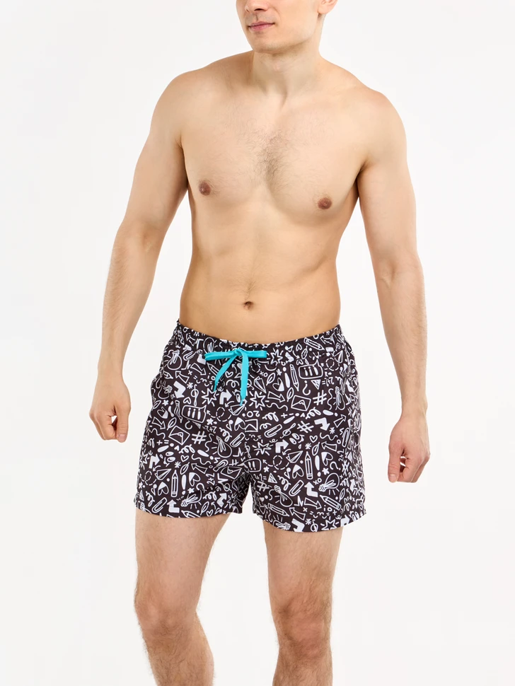 Lustige Badeshorts Für Männer Kritzeleien 5 Lustige Badeshorts Für Männer Kritzeleien – Bild 3