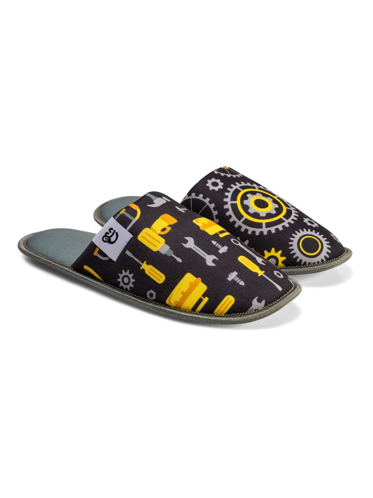Lustige Hausschuhe Mechaniker 4 Lustige Hausschuhe Mechaniker – Bild 2