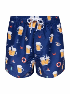 Lustige Badeshorts Für Männer Bier Und Boot