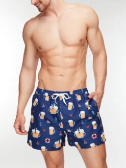 Lustige Badeshorts Für Männer Bier Und Boot -Dedoles D M SCL S SSH C 1266 2