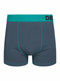 Graue Und Türkisfarbene Boxershorts Für Männer