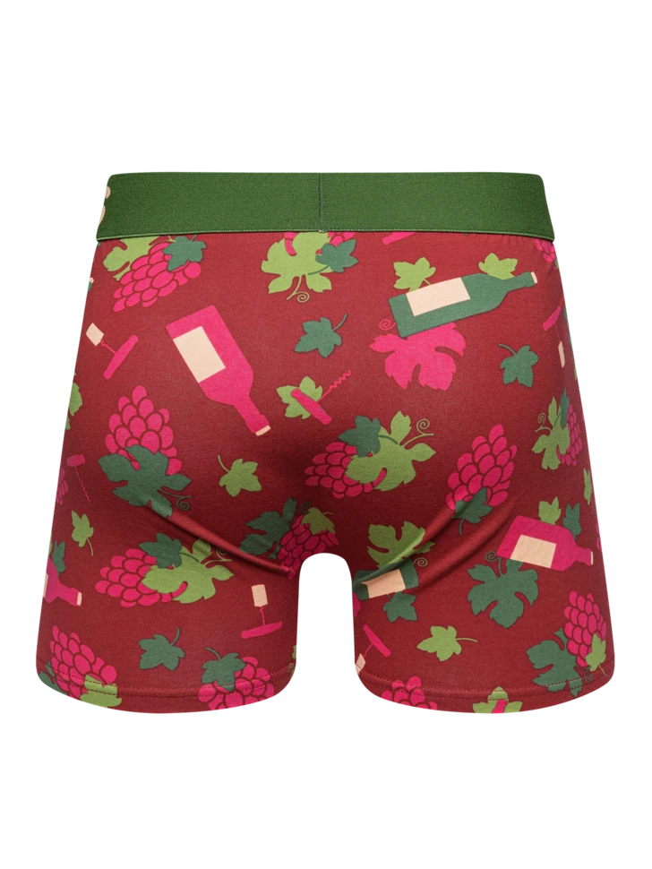 Lustige Boxershorts Für Männer Wine O'Clock 4 Lustige Boxershorts Für Männer Wine O'Clock – Bild 2
