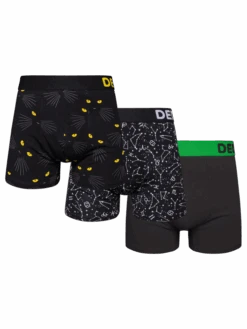 Lustige Boxershorts Für Männer 3er-Pack Schwarze Eleganz