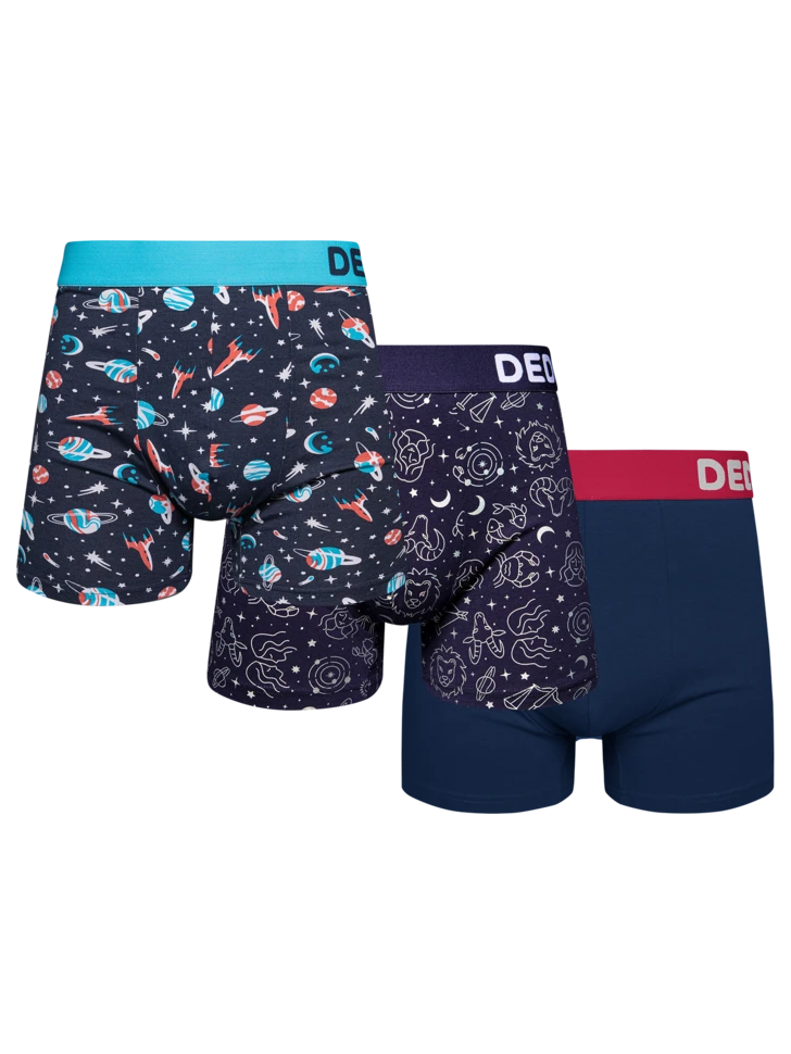 Lustige Boxershorts Für Männer 3er-Pack Dunkelblaues Universum 3 Lustige Boxershorts Für Männer 3er-Pack Dunkelblaues Universum