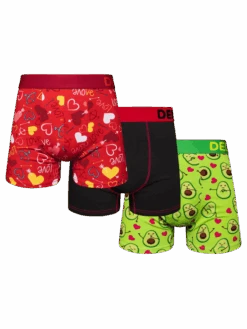 Lustige Boxershorts Für Männer 3er-Pack Liebe Und Herzen