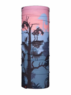 Lustiger Halswärmer Sonnenuntergang Im Dschungel