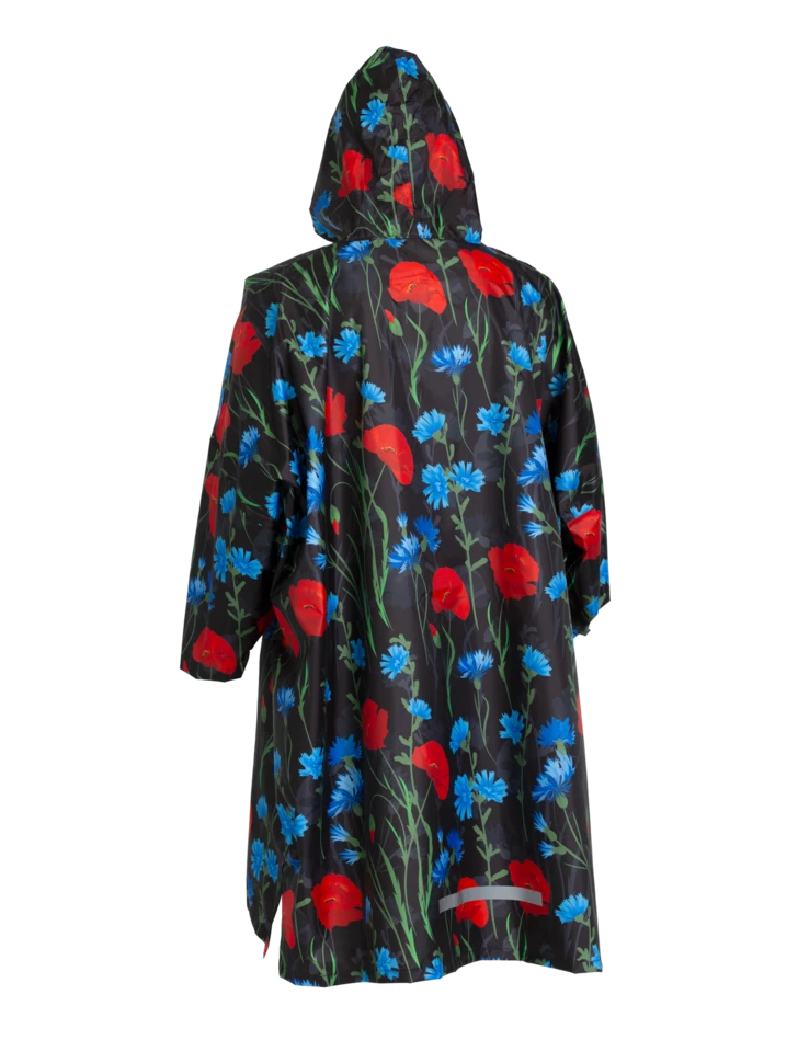 Lustiger Regenmantel Mohn- Und Kornblumen 4 Lustiger Regenmantel Mohn- Und Kornblumen – Bild 2