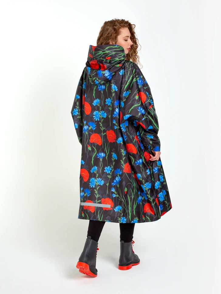 Lustiger Regenmantel Mohn- Und Kornblumen 6 Lustiger Regenmantel Mohn- Und Kornblumen – Bild 4