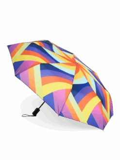 Lustiger Regenschirm Regenbogenfarben