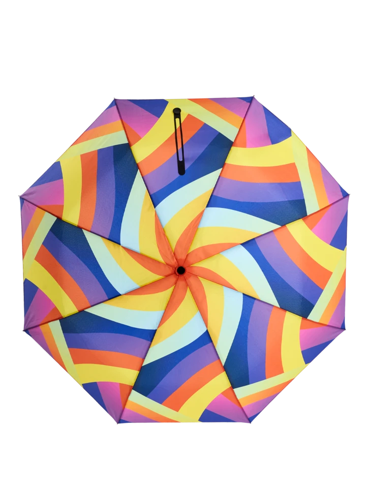 Lustiger Regenschirm Regenbogenfarben 4 Lustiger Regenschirm Regenbogenfarben – Bild 2