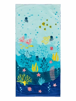 Lustiges Strandtuch Korallenwelt