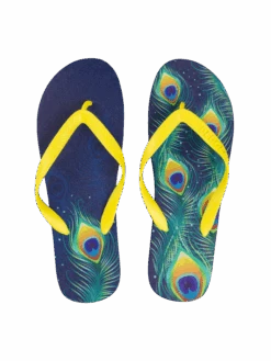 Lustige Flip-Flops Pfauenfedern