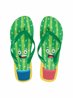 Lustige Flip-Flops Lustiger Kaktus