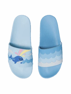 Lustige Pantoletten Glücklicher Wal