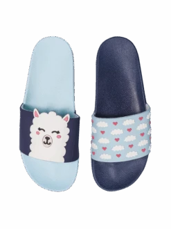 Lustige Pantoletten Lama Und Wolken