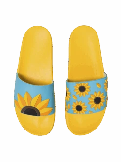 Lustige Pantoletten Sommer-Sonnenblume