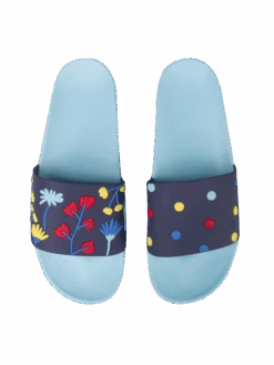 Lustige Pantoletten Aquarell-Blumen
