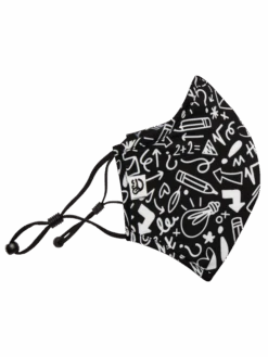 Lustige Antibakterielle Gesichtsmaske Kritzeleien - Größe „Groß“